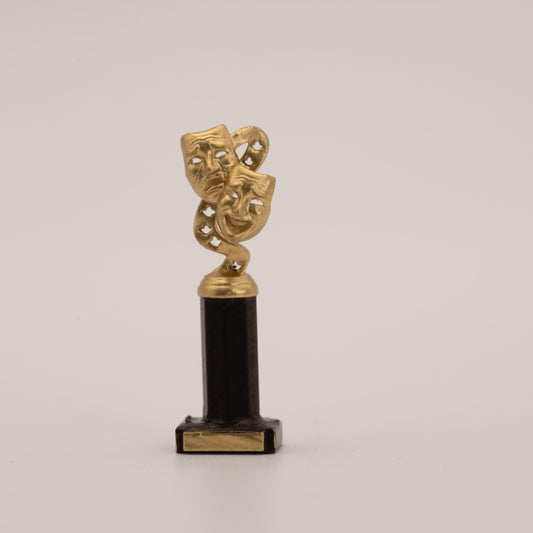 Miniature Drama Trophy | 1:12 Scale | Dollhouse Comedy Tragedy Masks