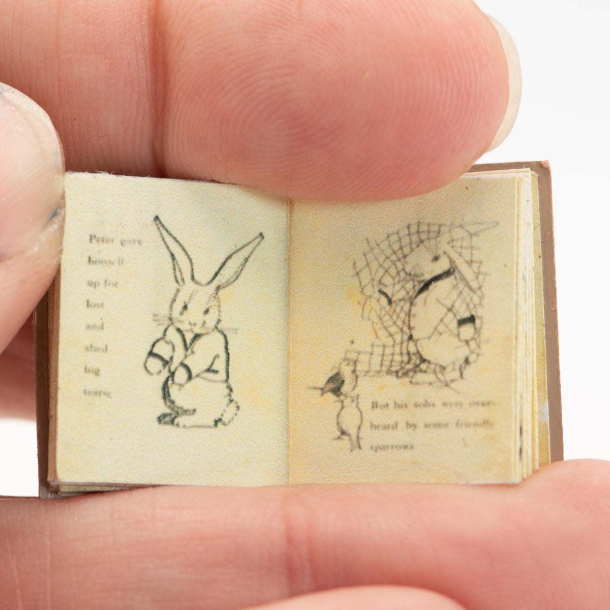 1:12 Scale Miniature Peter Rabbit Book | Readable Dollhouse Book with Illustrations | Nursery Decor