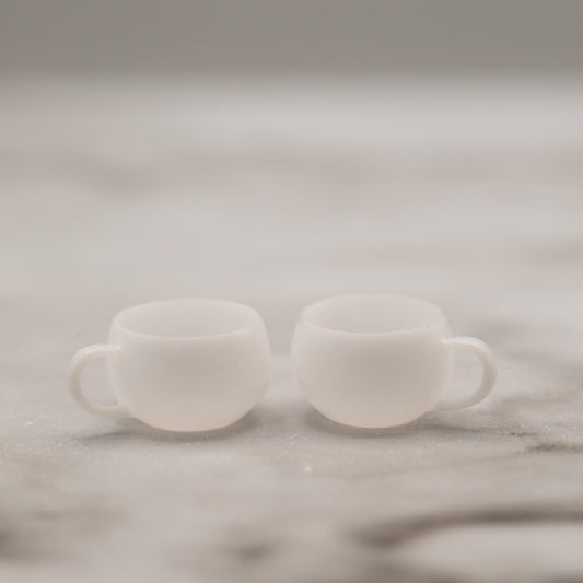 Miniature Coffee Cups | 1:12 Scale | Dollhouse Kitchen Decor