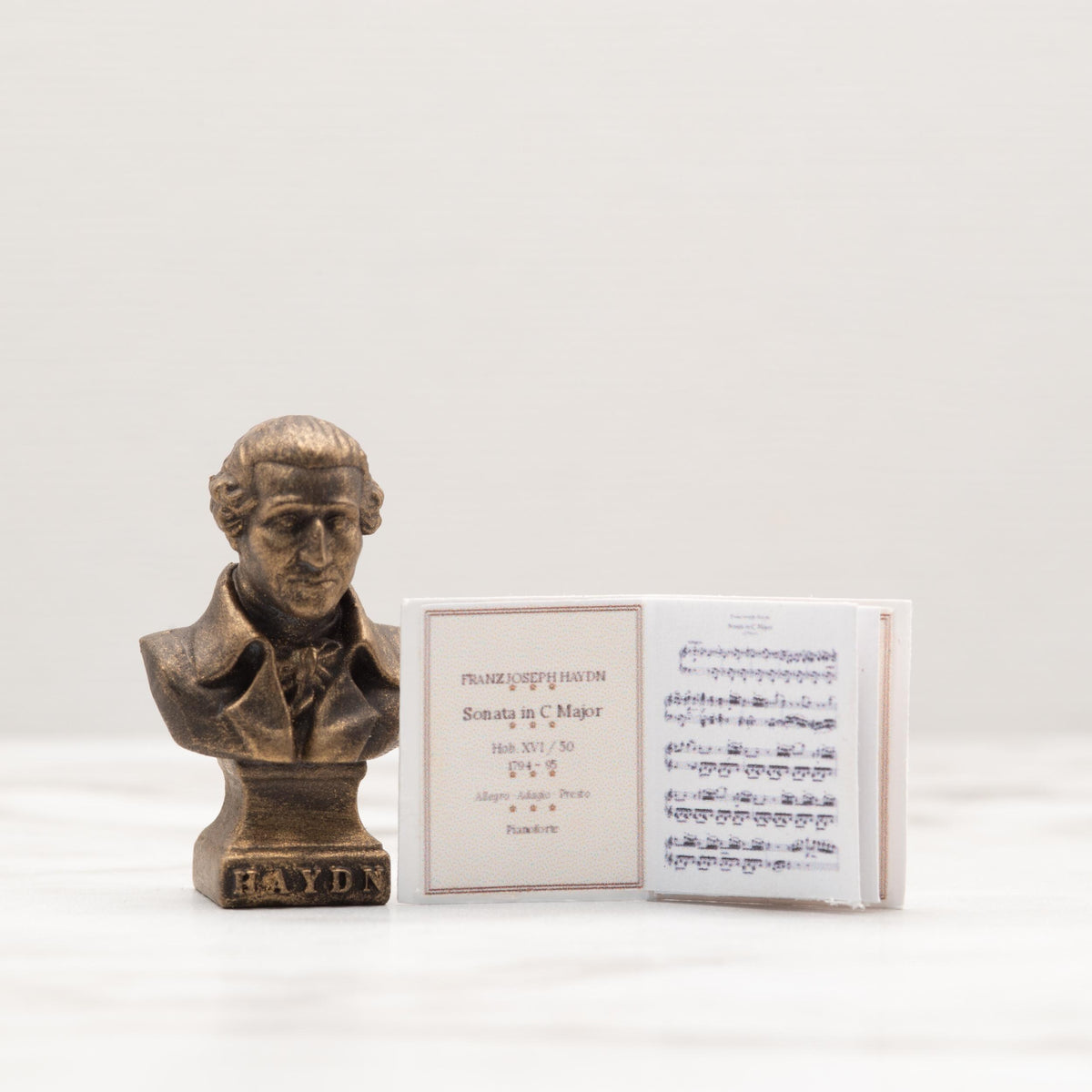 Miniature Sheet Music Booklets | 1:12 Scale | Beethoven Mozart Haydn Mendelssohn | Dollhouse Music Room