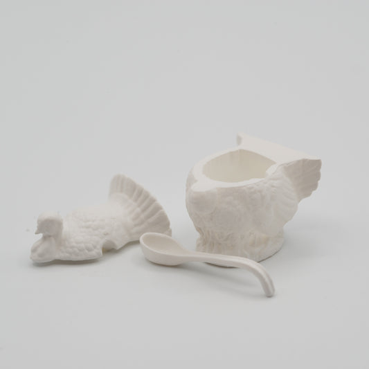 Miniature Turkey Tureen with Ladle | 1:12 Scale | Thanksgiving Dollhouse