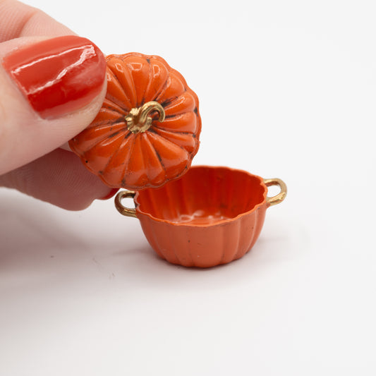 Miniature Pumpkin Cocotte | 1:12 Scale | Fall Dollhouse Kitchen