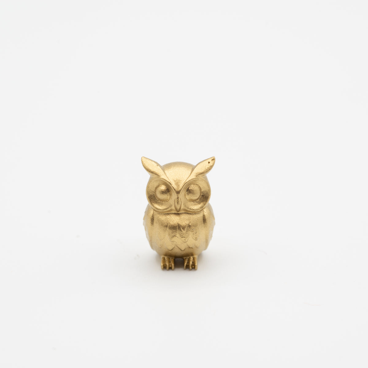 Miniature Owl Figurine | 1:12 Scale | Gold Dollhouse Shelf Decor
