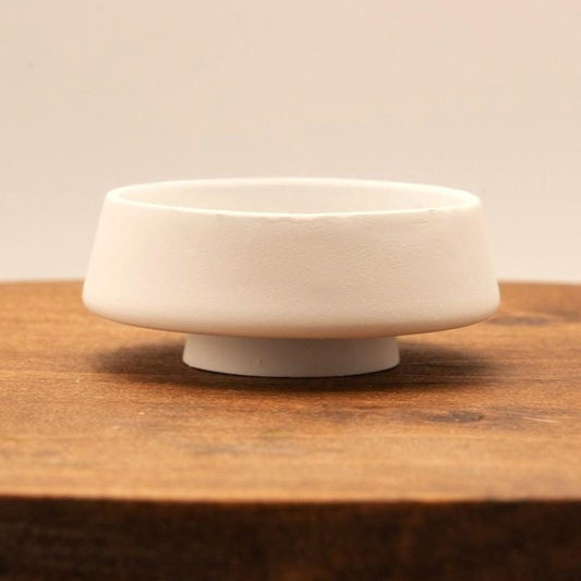 1:12 Scale Pedestal Bowl | Modern Dollhouse Centerpiece | Miniature Stoneware Decor