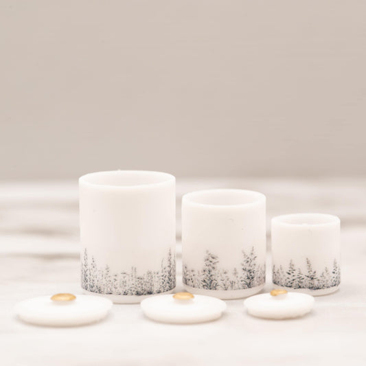 1:12 Scale Miniature Canister Set | Ink & Stem | Botanical Illustration Dollhouse Kitchen Decor
