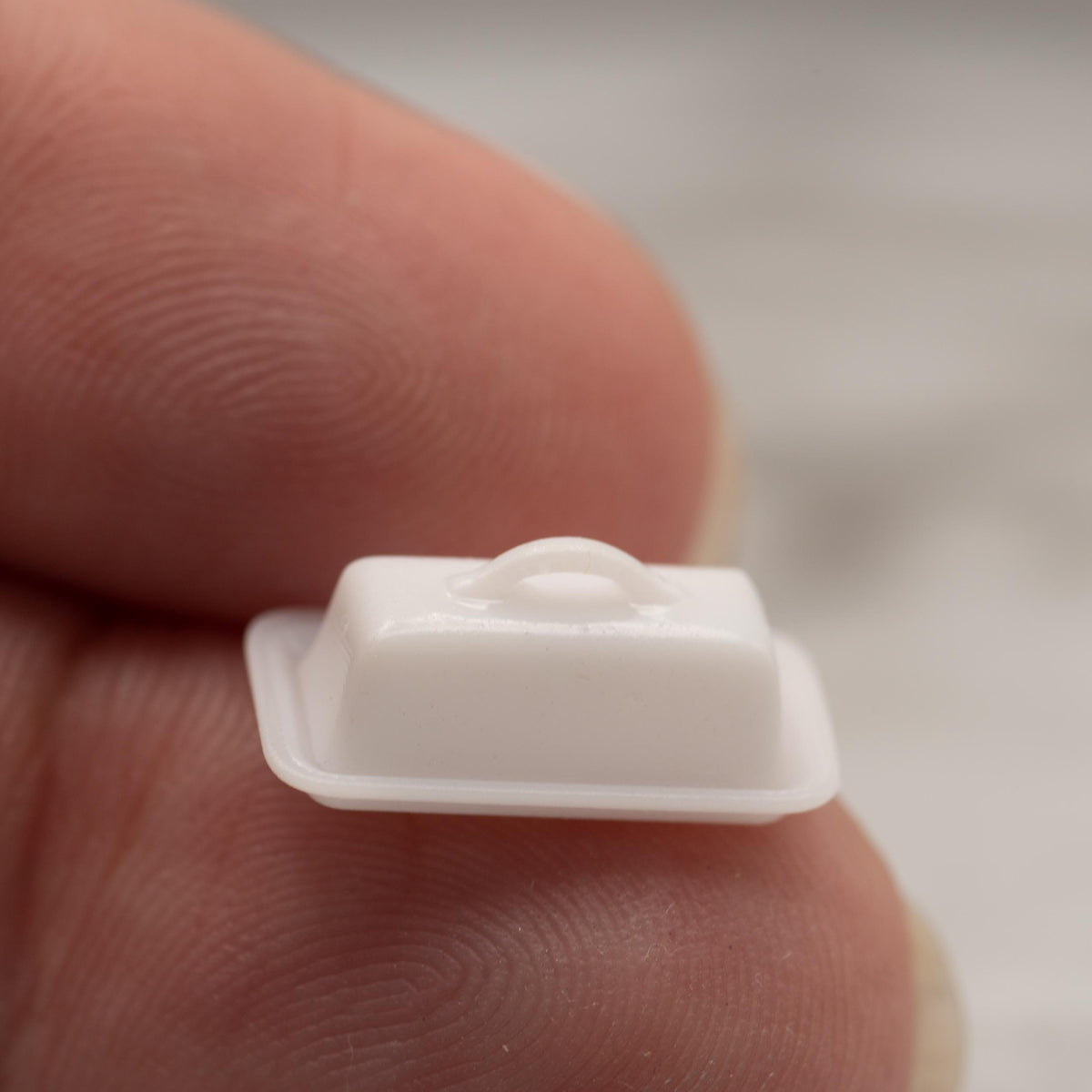 1:12 Scale Miniature Butter Dish | Removable Lid | Dollhouse Kitchen Decor | Modern Farmhouse Miniature