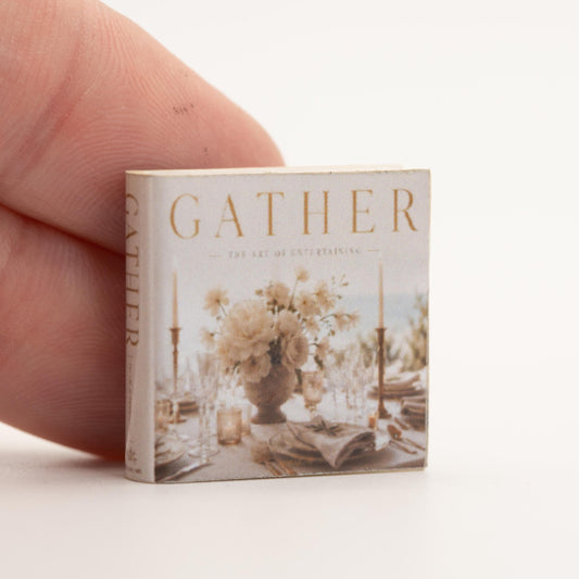 Miniature Coffee Table Book | 1:12 Scale | Gather | Dollhouse Dining Room Decor