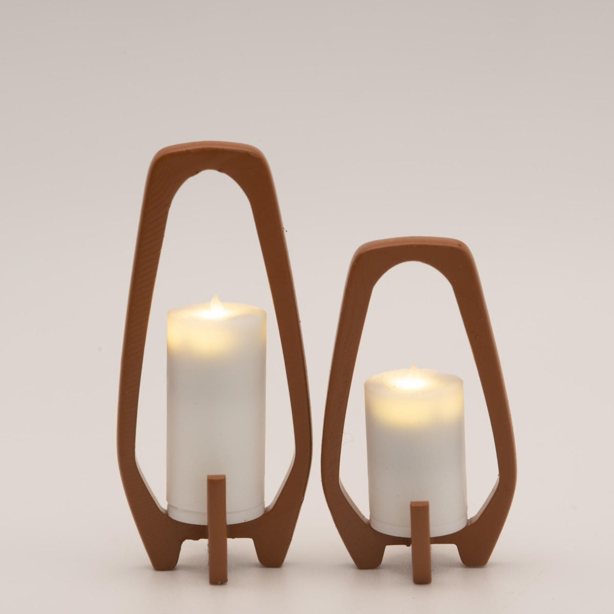 1:12 Scale Miniature Candle Lantern | Mid-Century Modern Dollhouse | Porch Entryway Decor