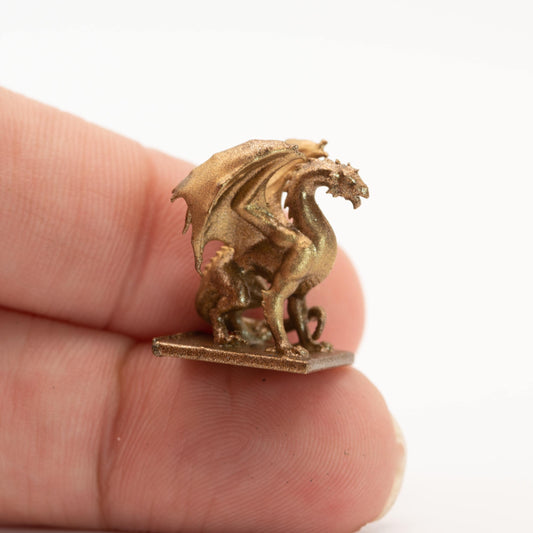 1:12 Scale Miniature Dragon Bookends | Dark Academia Dollhouse Decor | Fantasy Bookshelf Accessory