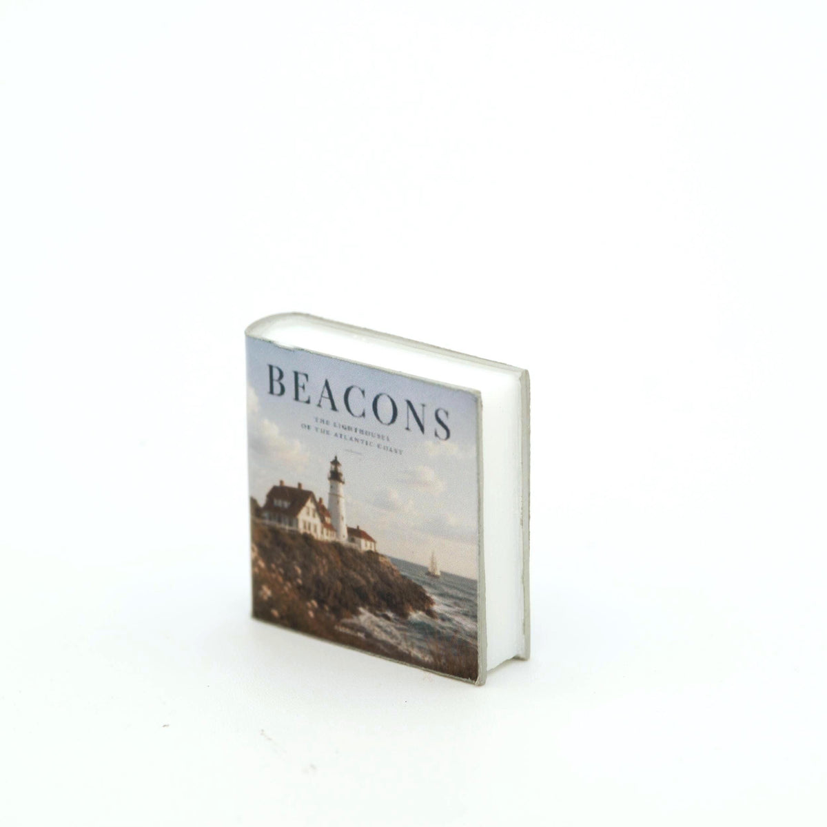 Miniature Coffee Table Book | 1:12 Scale | Beacons | Dollhouse Coastal Decor