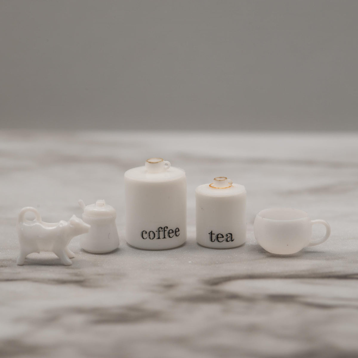 Miniature Coffee Cups | 1:12 Scale | Dollhouse Kitchen Decor
