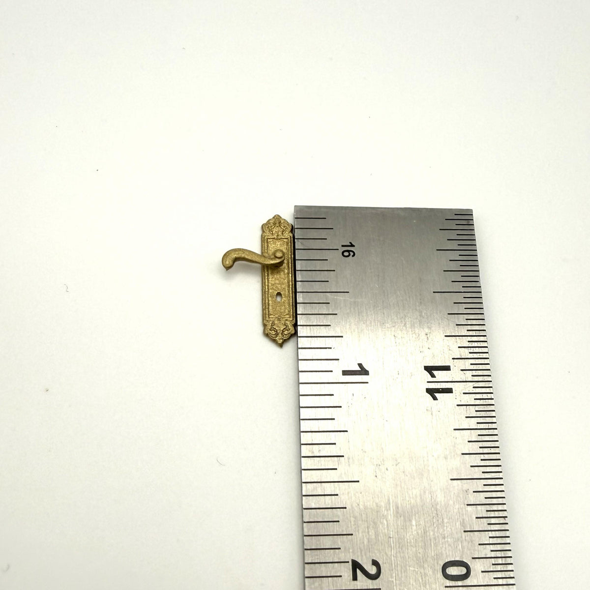 Miniature Door Handle Set | 1:12 Scale | Dollhouse Entryway Decor