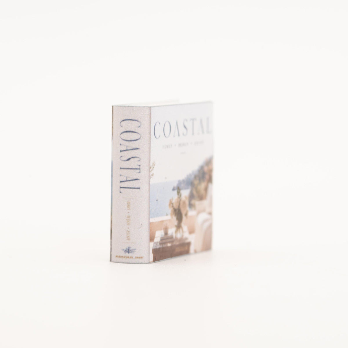 Miniature Coffee Table Book | 1:12 Scale | Coastal | Dollhouse Living Room Decor