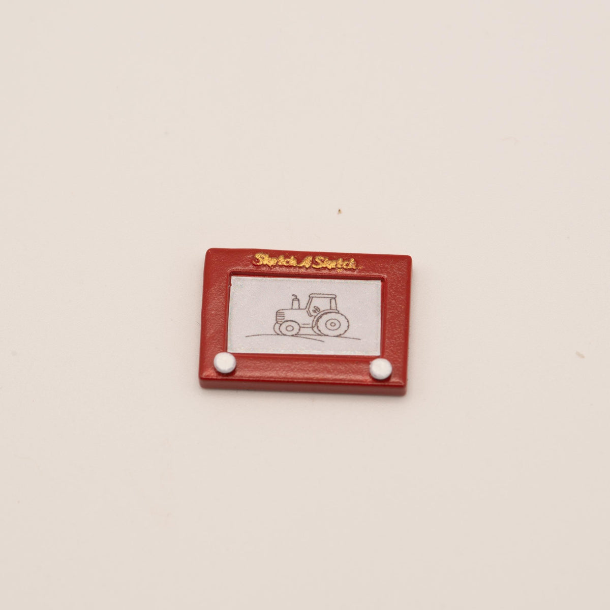1:12 Scale Miniature Etch-a-Sketch-Inspired Toy | Dollhouse Retro Game | Sketch-a-Sketch Decor