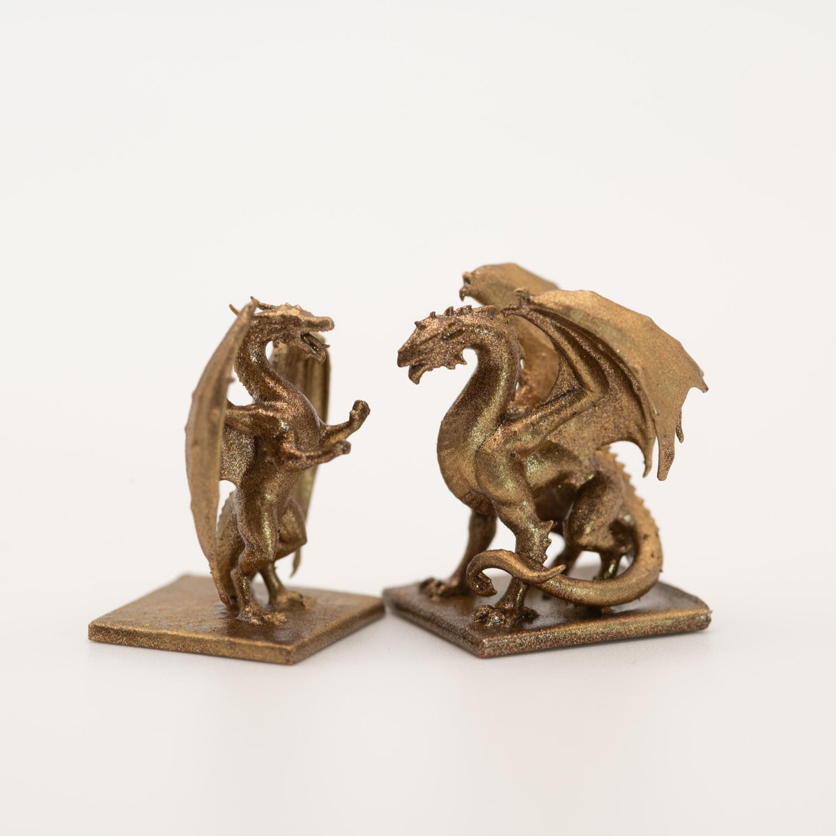 1:12 Scale Miniature Dragon Bookends | Dark Academia Dollhouse Decor | Fantasy Bookshelf Accessory