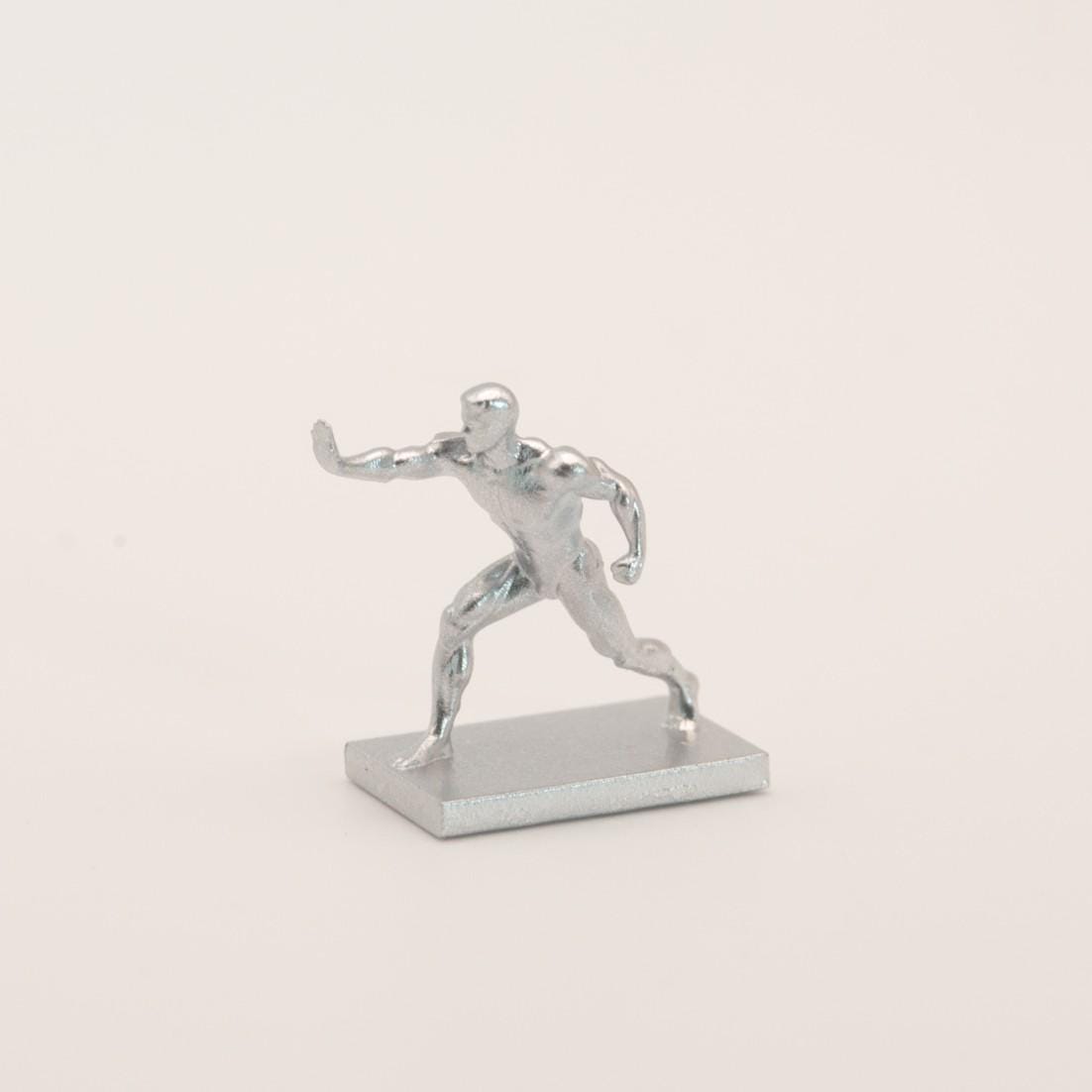 1:12 Scale Miniature Bookends | Silver Figure Sculpture | Dollhouse Library Decor | Collector Gift