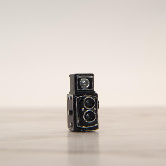 1:12 Scale Miniature Rolleiflex Camera | Vintage Dollhouse Bookshelf Decor | Camera Collector Gift