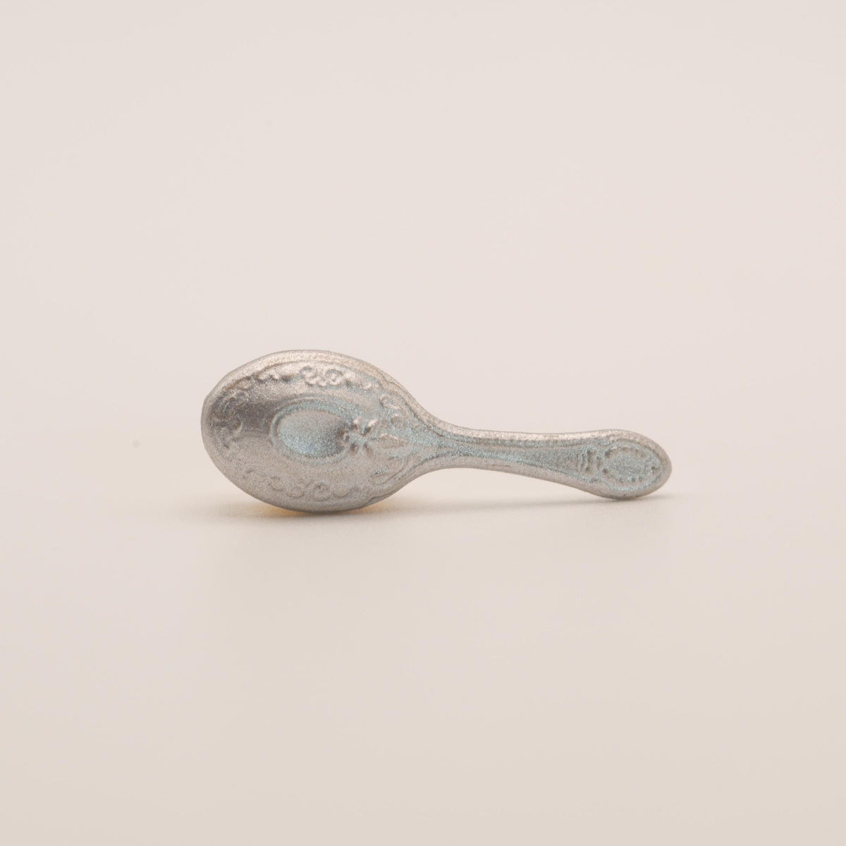 1:12 Scale Miniature Ornate Hairbrush | Dollhouse Vanity Decor, Embossed Scrollwork (Antique Gold/Silver)