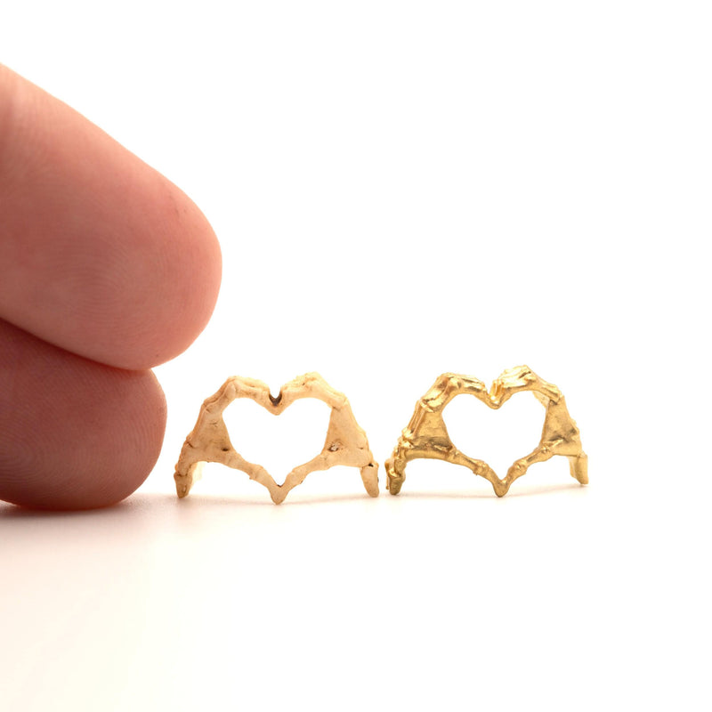 Miniature Skeleton Heart Hands | 1:12 Scale | Halloween Dollhouse Decor