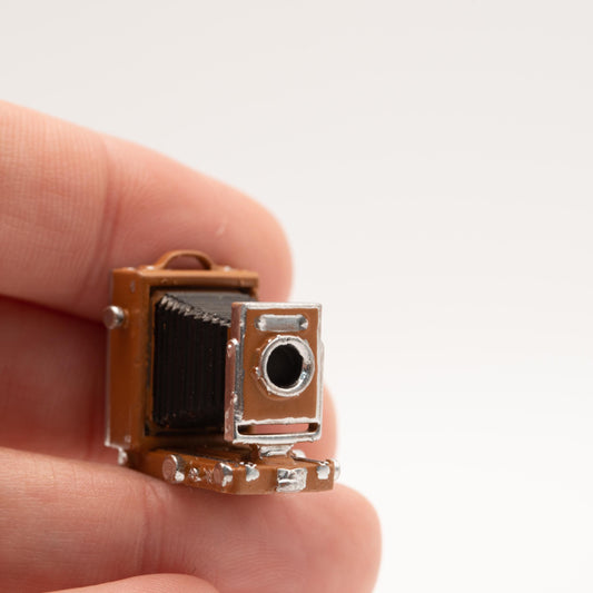 1:12 Scale Miniature Field Camera | Deardorff-Inspired Dollhouse Decor | Large Format Camera | Vintage Camera Collector Gift