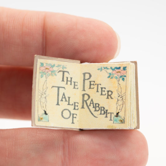 1:12 Scale Miniature Peter Rabbit Book | Readable Dollhouse Book with Illustrations | Nursery Decor