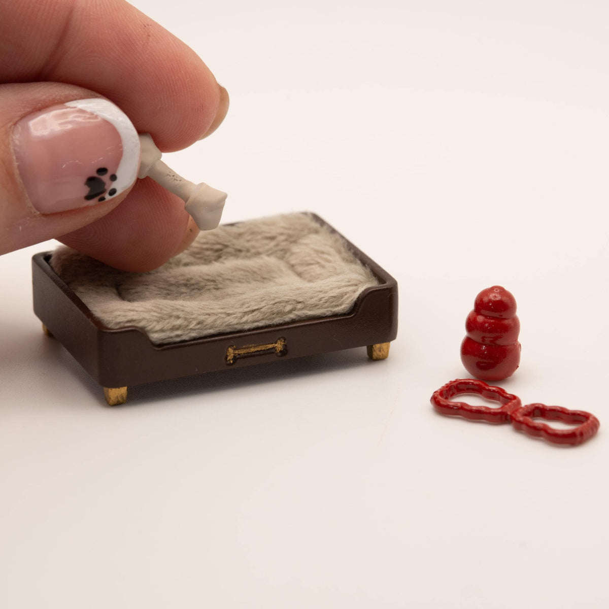 Miniature Dog Toy Set | 1:12 Scale | Dollhouse Pet Accessories