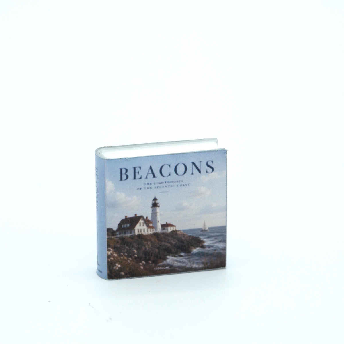 Miniature Coffee Table Book | 1:12 Scale | Beacons | Dollhouse Coastal Decor