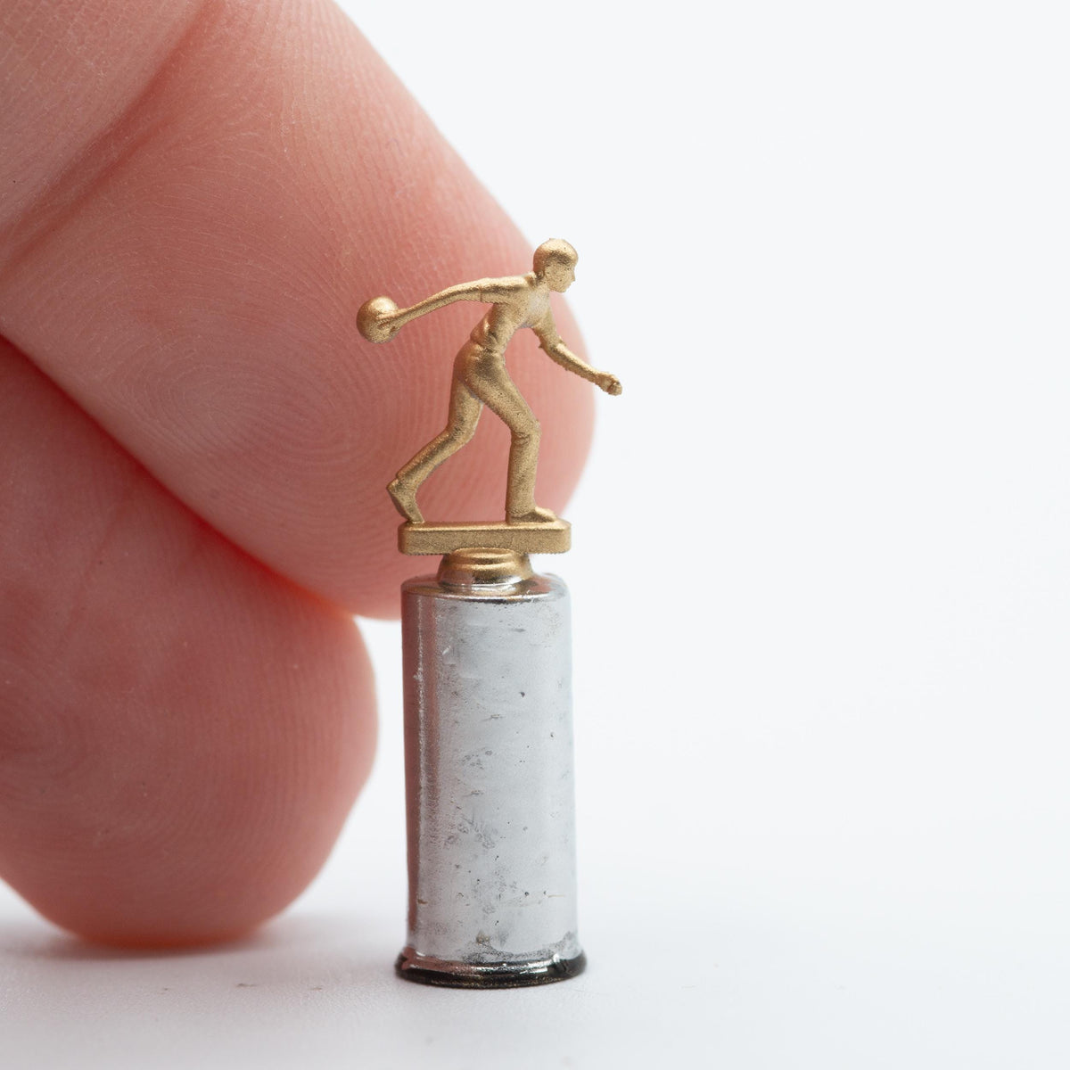 Miniature Bowling Trophy | 1:12 Scale | Dollhouse Sports Decor