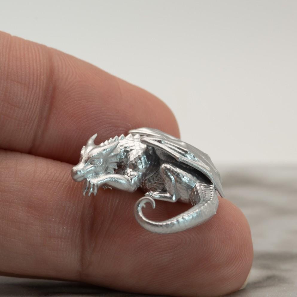 1:12 Scale Miniature Sleeping Dragon | Dollhouse Fantasy Shelf Decor