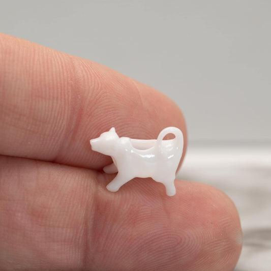 1:12 Scale Miniature Cow Creamer | Modern Dollhouse Kitchen Decor | Ceramic-Style Serve ware