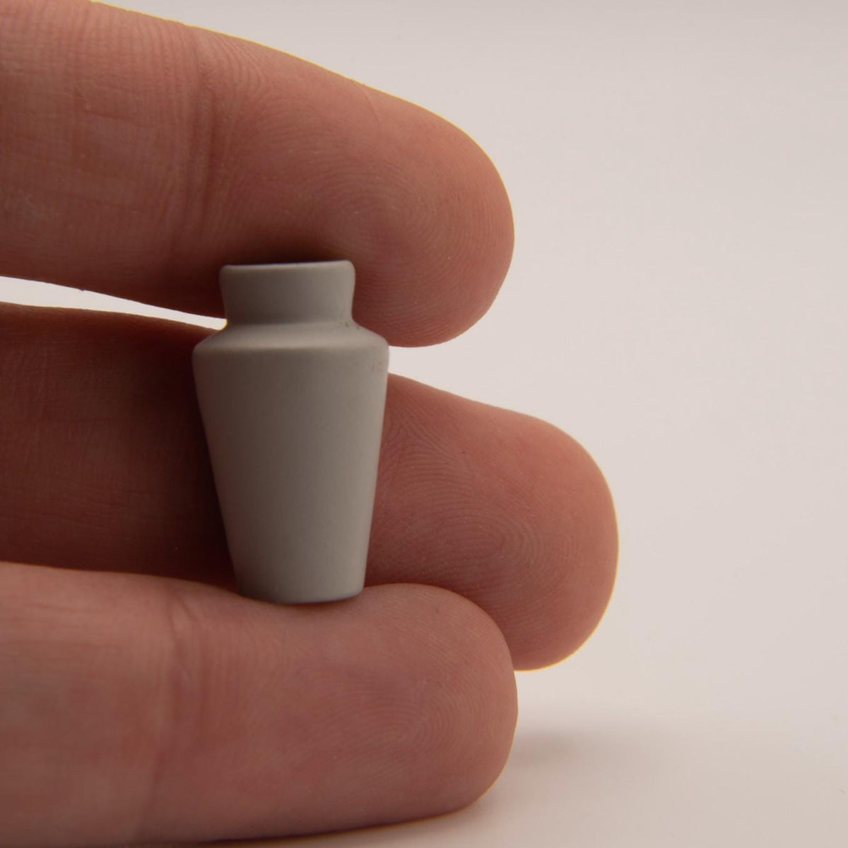 1:12 Scale Miniature Vase | Modern Dollhouse Decor | Matte Stone Accent Vase