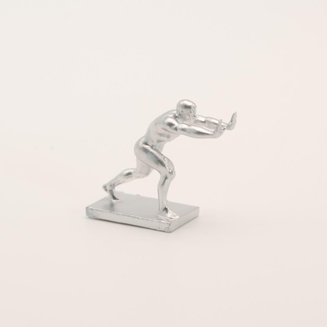 1:12 Scale Miniature Bookends | Silver Figure Sculpture | Dollhouse Library Decor | Collector Gift