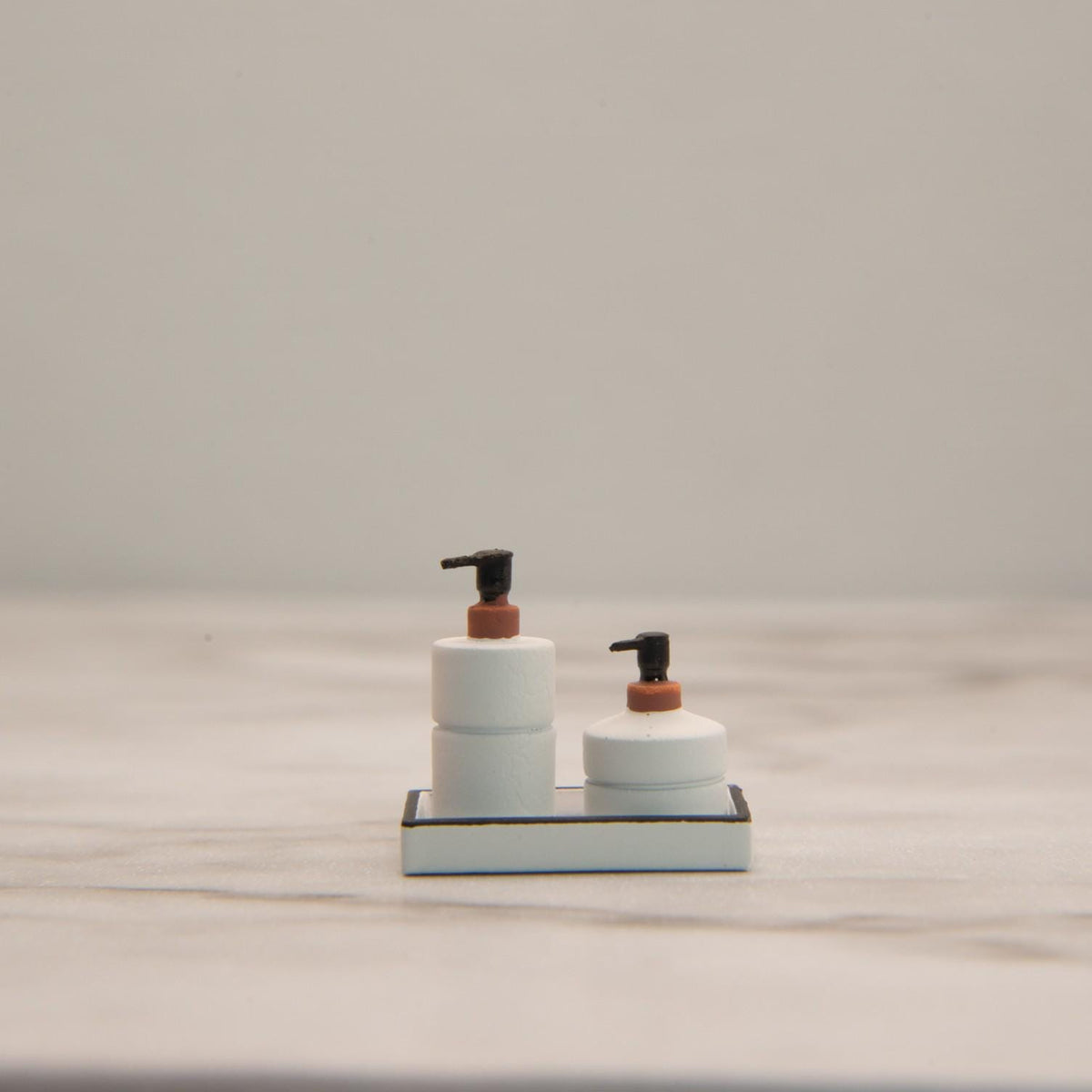 Miniature Bathroom Tray | 1:12 Scale | Dollhouse Bathroom Vanity Accessories