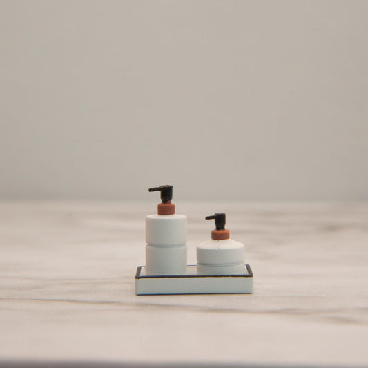 Miniature Bathroom Tray | 1:12 Scale | Dollhouse Bathroom Vanity Accessories