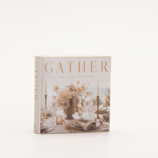 Miniature Coffee Table Book | 1:12 Scale | Gather | Dollhouse Dining Room Decor