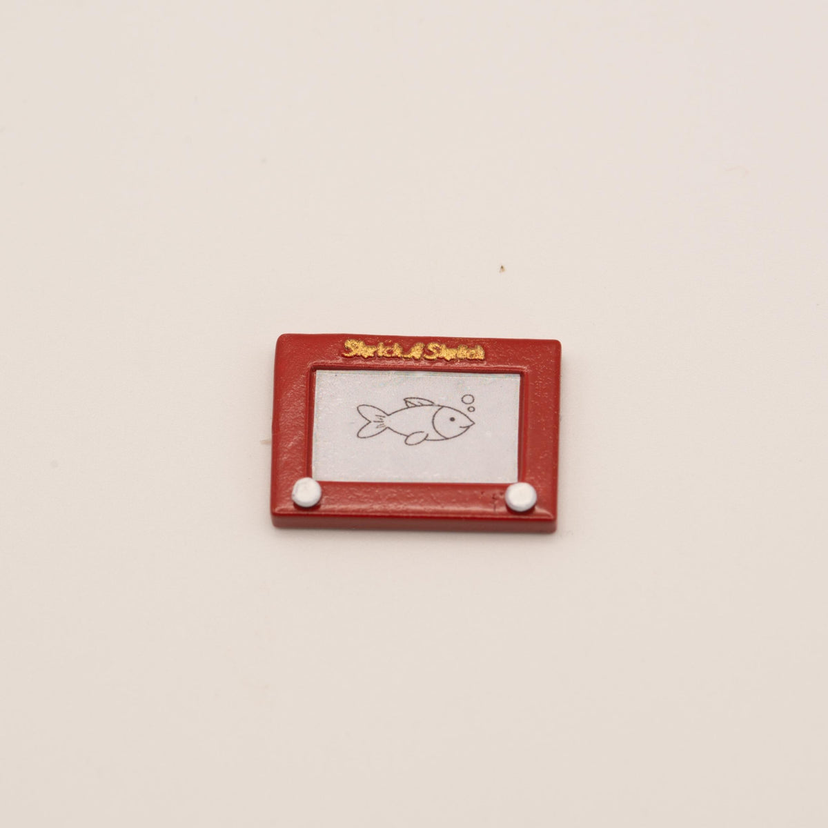1:12 Scale Miniature Etch-a-Sketch-Inspired Toy | Dollhouse Retro Game | Sketch-a-Sketch Decor