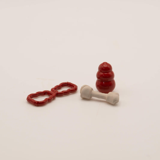 Miniature Dog Toy Set | 1:12 Scale | Dollhouse Pet Accessories