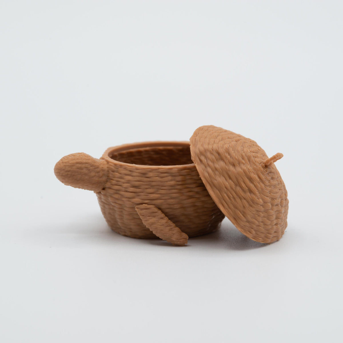 1:12 Scale Miniature Sea Turtle Basket | Woven Storage Basket | Modern Dollhouse Decor | Coastal Living Room Accent