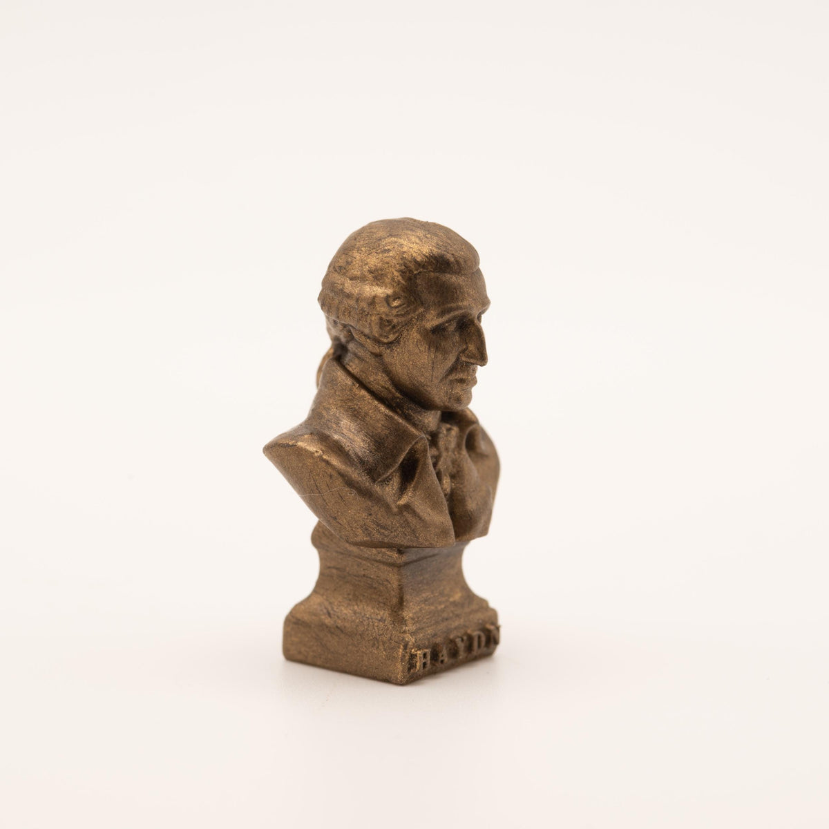 Miniature Joseph Haydn Bust | 1:12 Scale | Dollhouse Library Decor | Composer Sculpture | Bronze Finish