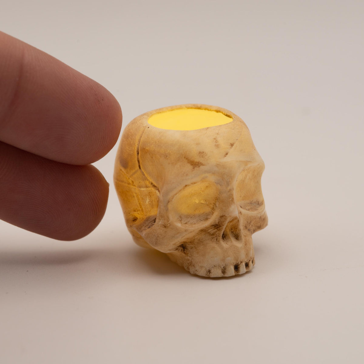 Miniature Skull Luminary | 1:12 Scale | Halloween Dollhouse Decor