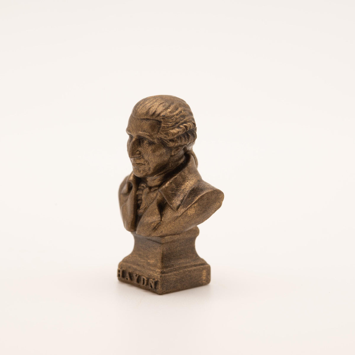 Miniature Joseph Haydn Bust | 1:12 Scale | Dollhouse Library Decor | Composer Sculpture | Bronze Finish