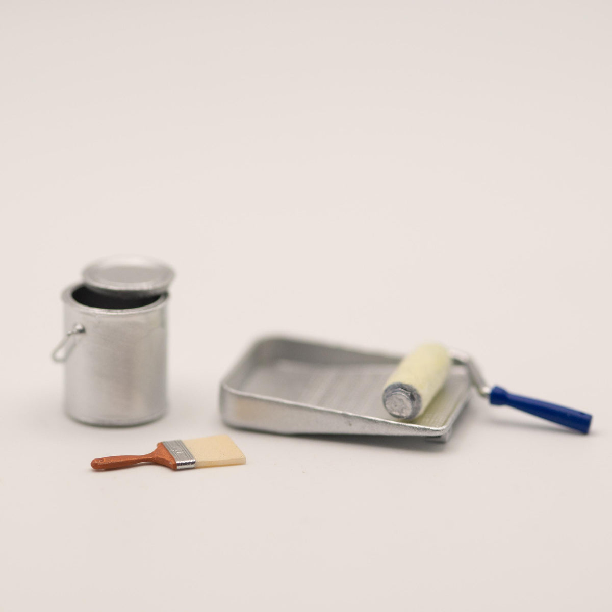 Miniature Paint Set | 1:12 Scale | Dollhouse Renovation & Workshop Decor