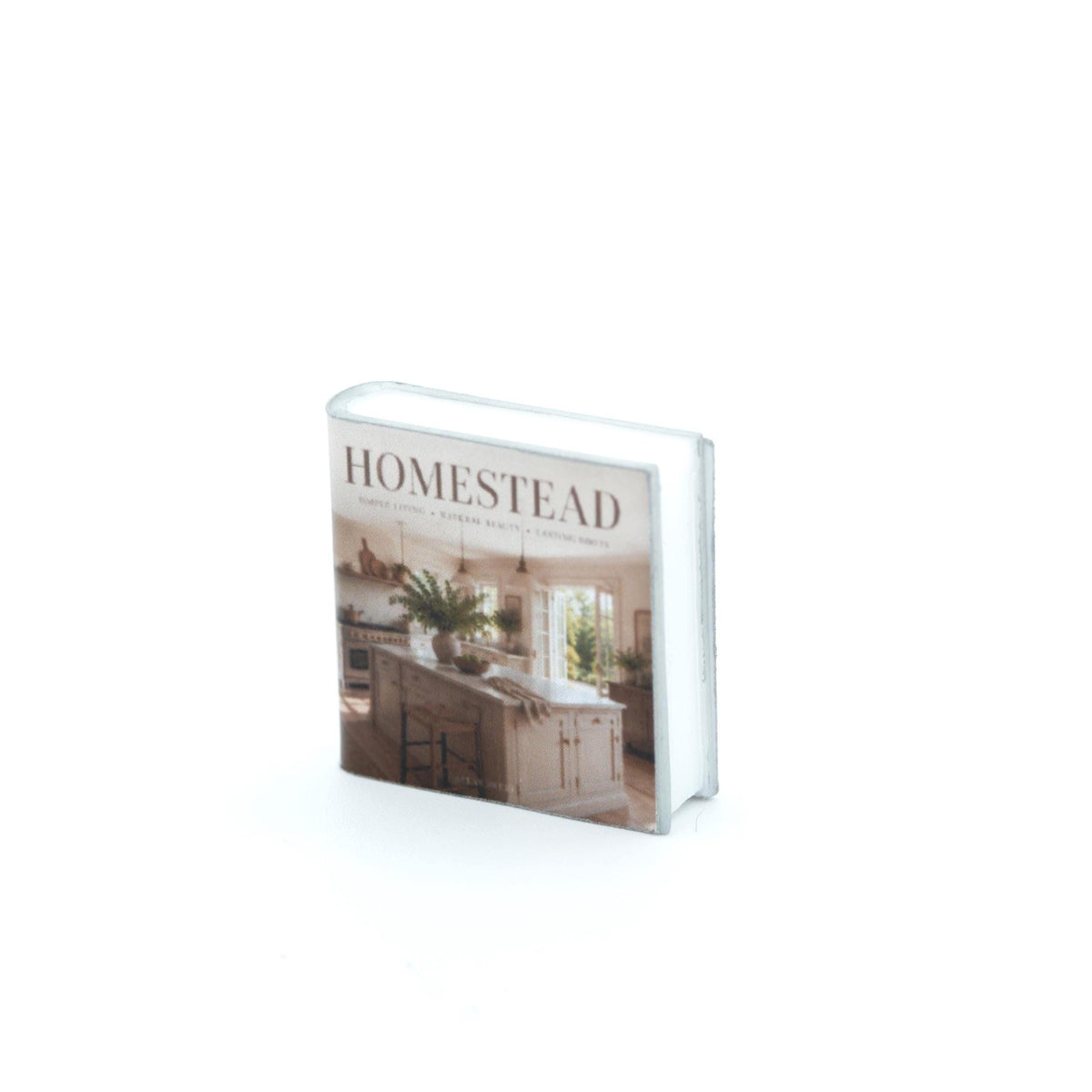 Miniature Coffee Table Book | 1:12 Scale | Homestead | Dollhouse Kitchen Decor