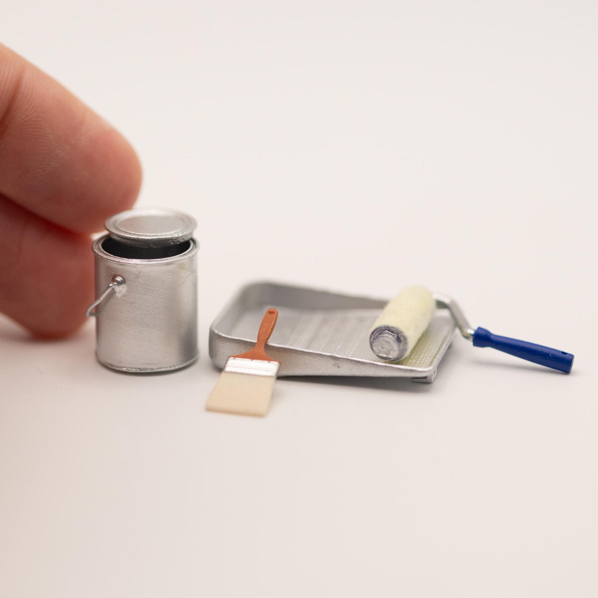 Miniature Paint Set | 1:12 Scale | Dollhouse Renovation & Workshop Decor