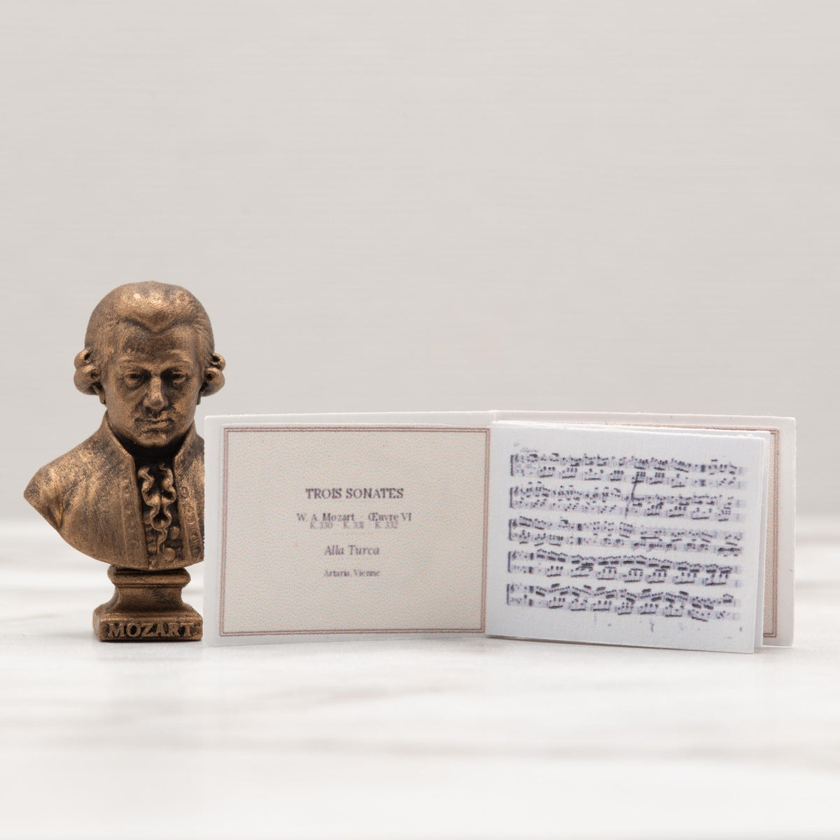 Miniature Sheet Music Booklets | 1:12 Scale | Beethoven Mozart Haydn Mendelssohn | Dollhouse Music Room