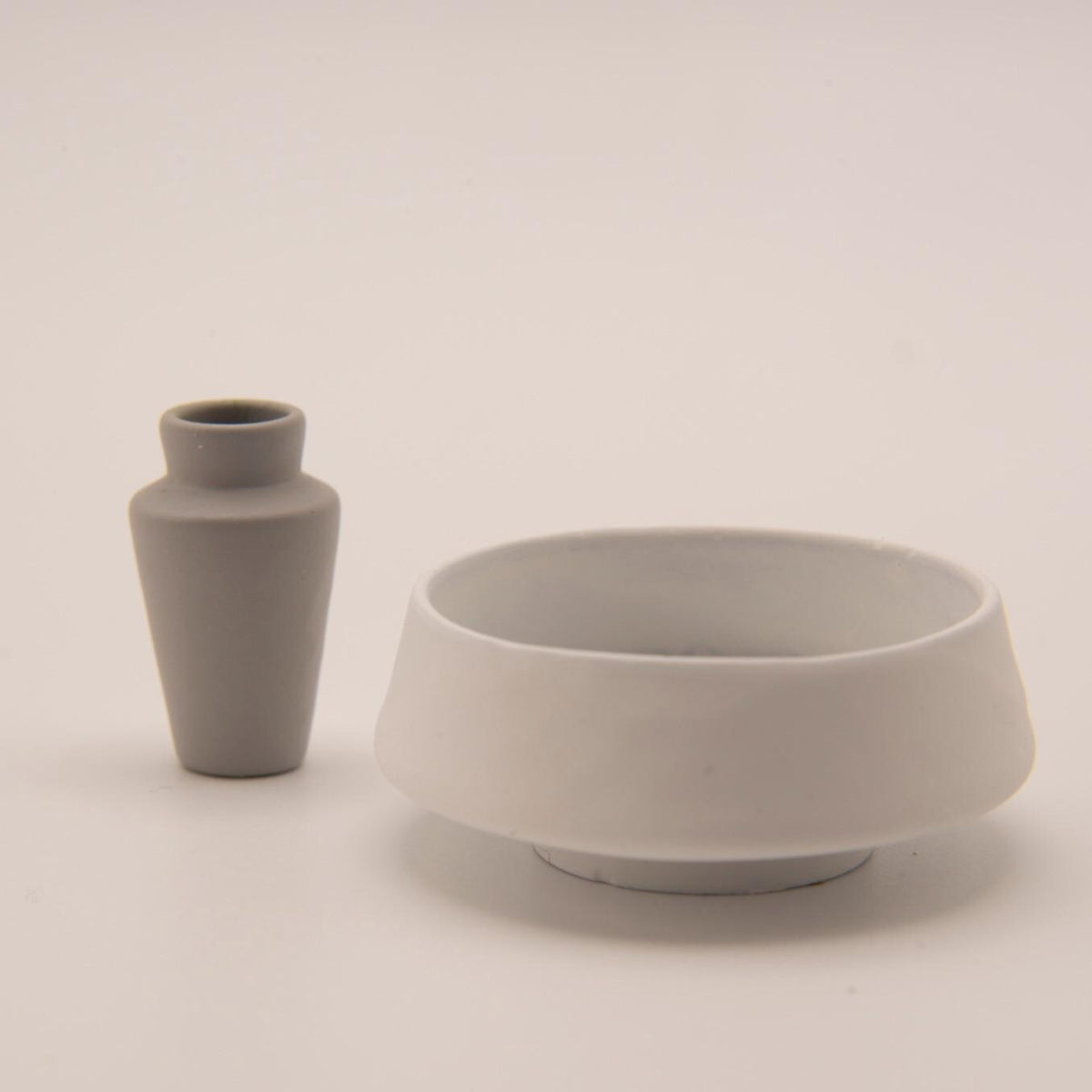 1:12 Scale Miniature Vase | Modern Dollhouse Decor | Matte Stone Accent Vase