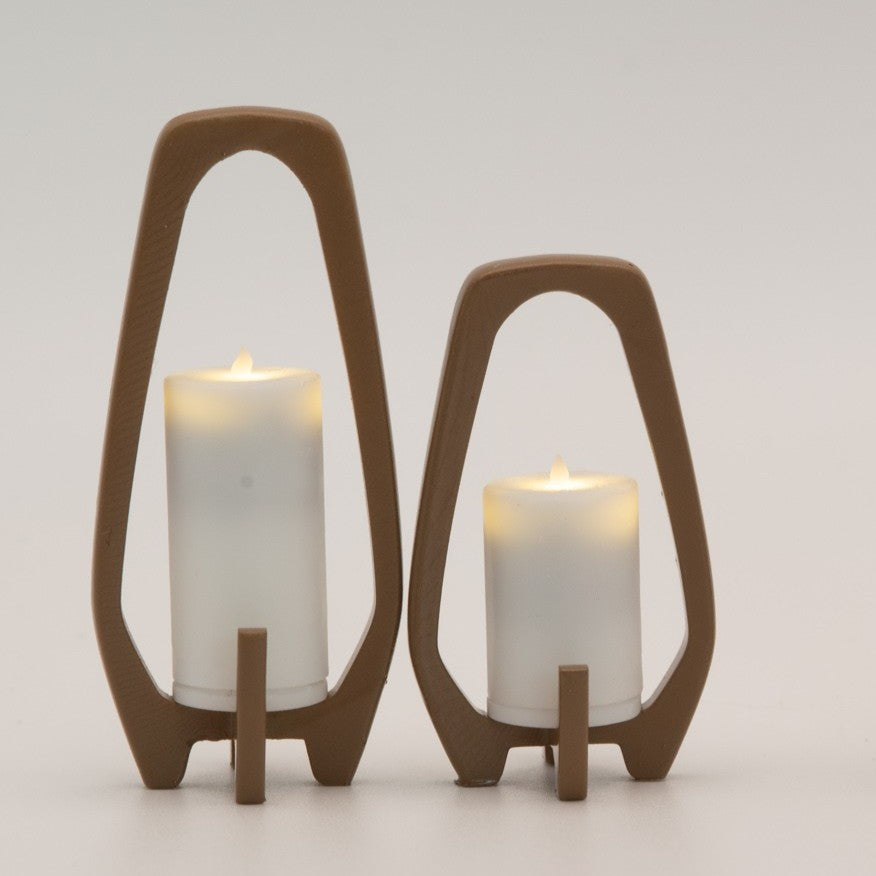 1:12 Scale Miniature Candle Lantern | Mid-Century Modern Dollhouse | Porch Entryway Decor
