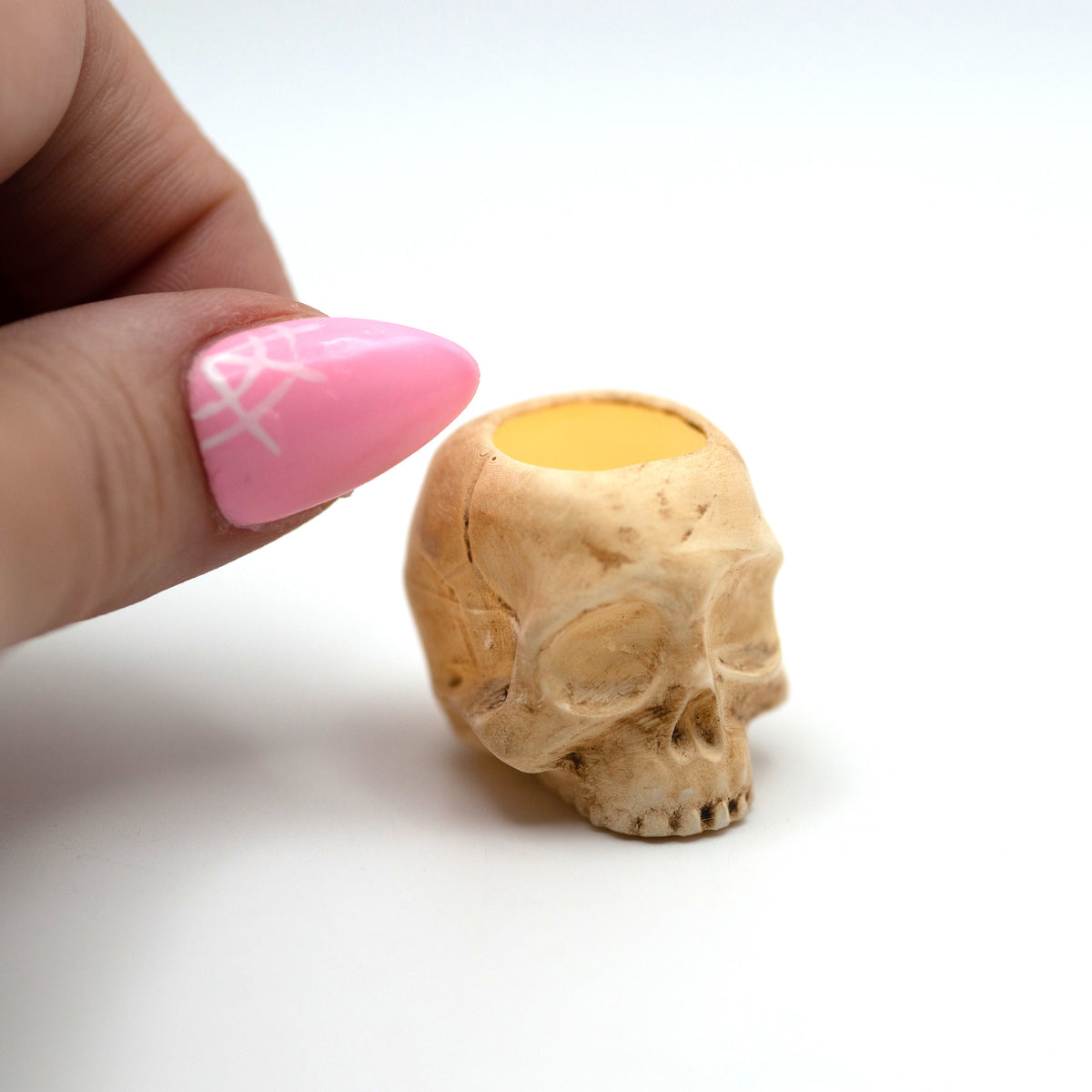 Miniature Skull Luminary | 1:12 Scale | Halloween Dollhouse Decor