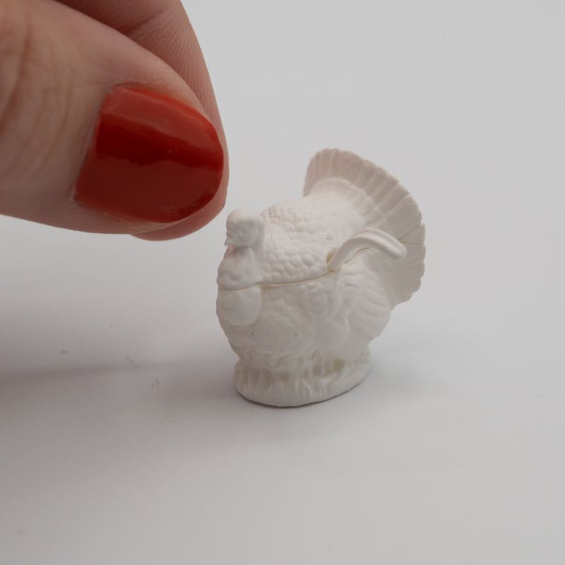 Miniature Turkey Tureen with Ladle | 1:12 Scale | Thanksgiving Dollhouse