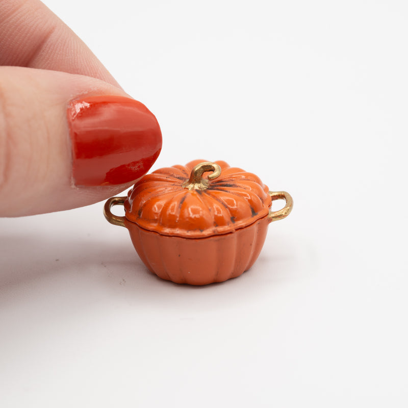 Miniature Pumpkin Cocotte | 1:12 Scale | Fall Dollhouse Kitchen